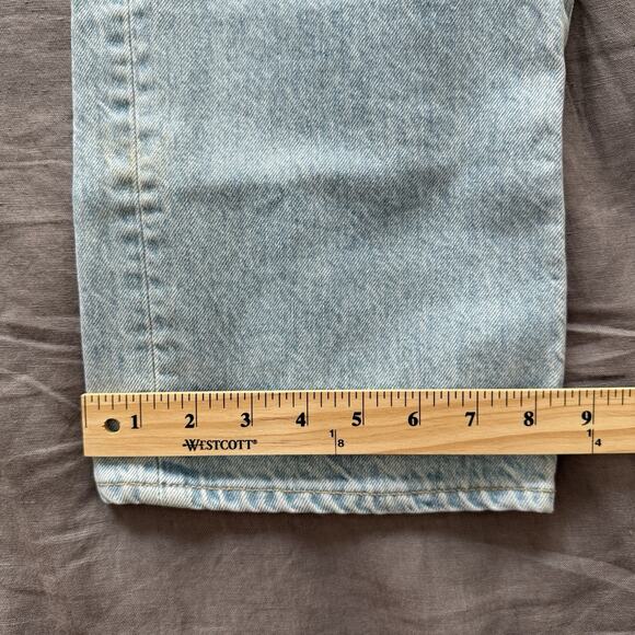 SlvrLake Distressed High Rise Straight Leg Light Wash Jeans London Size 30x31 - Picture 11 of 13